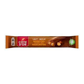 CHOCOLAT LAIT NOISETTE ENTIÈRE CÔTE D'OR BARRE 45G /32