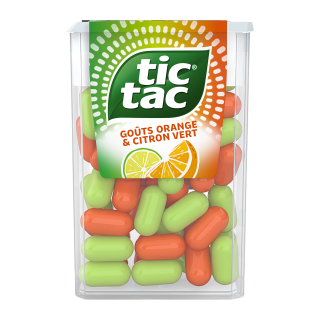 TIC TAC  ORANGE ET CITRON VERT TIC TAC ETUI 18G /24