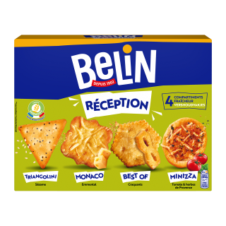 BELIN RECEPTION ASSORTIMENT CRACKERS SALES BELIN BOITE CARTON 380G /8
