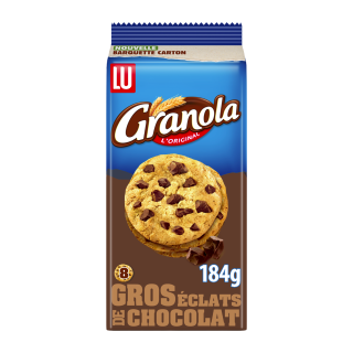 GRANOLA XTRA COOKIE CHOCOLAT LU BOITE CARTON 184G /10