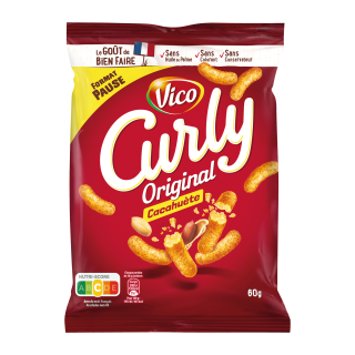 EXTRUDES CACAHUETES CURLY SACHET 60G/30