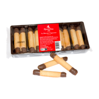 BISCUITS CIGARETTES CACAO LES RENARDISES BARQUETTE 124 G / 12