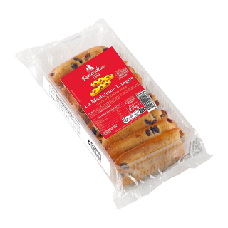 MADELEINES LONGUES AUX RAISINS LES RENARDISES BARQUETTE 250 G / 16