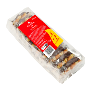 GAUFRES LIEGEOISES AVEC UN NAPPAGE CACAO LES RENARDISES EMBALLAGES INDIVIDUELS 8 + 2 OFFERTES SACHET 600 G / 16