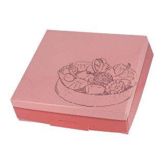 *BOITE PATISSIERE 18X18X5 ECRIN/50