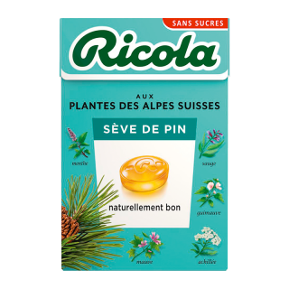 BONBONS SANS SUCRES SEVE DE PIN RICOLA BOITE 50G/20
