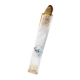 SAC BAGUETTE KRAFT BLANC DECOR PETILLANT 9 x 3,5 X520 CM /500