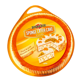 FOND DE TARTE NATURE 3 COUCHES QUICKBURY ETUI 400 G / 8