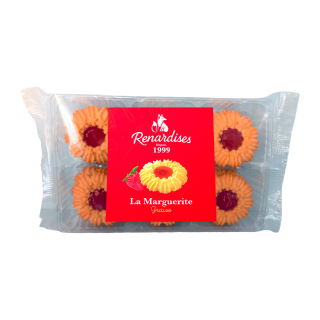 BISCUIT MARGUERITE FRAISE LES RENARDISES BARQUETTE 150 G / 12