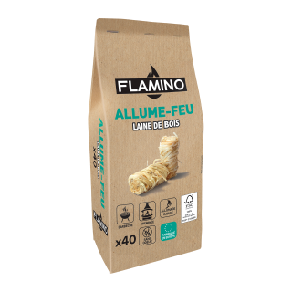 ALLUME FEU LAINE BOIS FLAMINO X40