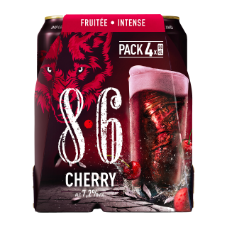 BIERE BAVARIA 8.6 CHERRY 7°2 CANETTE 50CL PACK 4