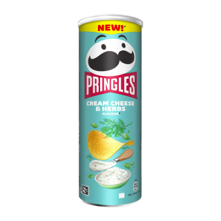 PRINGLES CREAM CHEESE & HERB BOITE 165G CARTON DE 19 UVC