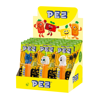 PEZ - Boîte-présentoir de 12 Blisters Halloween (1 distributeur + 1 recharge)