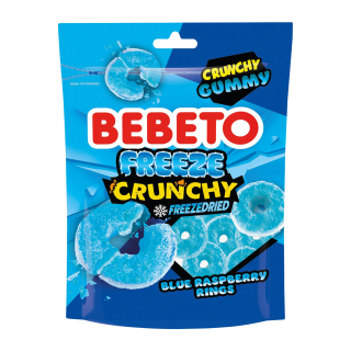 BEBETO FREEZE CRUNCHY ANNEAUX FRAMBOISE 35GX12