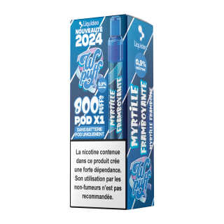 Wpuff Pod 2.0 800 - 1 batterie + 1 pod Myrtille Framboyante (0,9% nicotine) x10