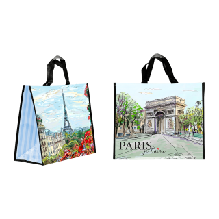 SAC CABAS PP PARIS PEINTURE 440+200X400MM/125