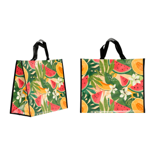 SAC CABAS PP FRUITS D'ÉTÉ 440+200X400MM/125