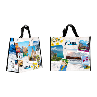 SAC CABAS PP LES ALPES 440+200X400MM/125