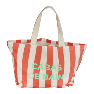 SAC COTON CABAS BAIN PECHE 640+150X360MM/50