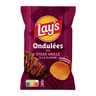 LAYS ONDULEES BBQ STEAK 120G/16