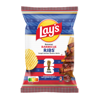 LAYS ONDULEES BBQ RIBS 120G/24