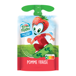 POM'POTES POMME FRAISE POM'POTES GOURDE 90G /48