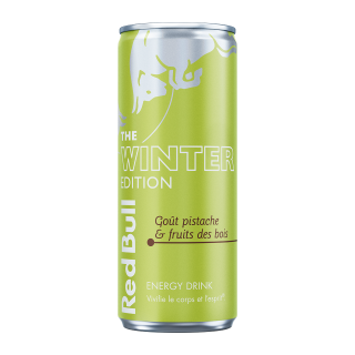 RED BULL WINTER EDITION GOÛT PISTACHE ET FRUITS DES BOIS CANETTE 25 cl / 24 