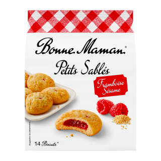 BONNE MAMAN PETIT SABLE FRAMBOISE SESAM 150G/12