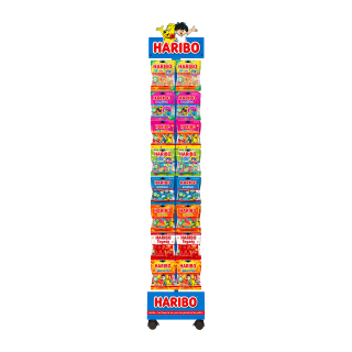 COLIS PRESENTOIR 16 BROCHES + SACHETS HARIBO 120 G / 240