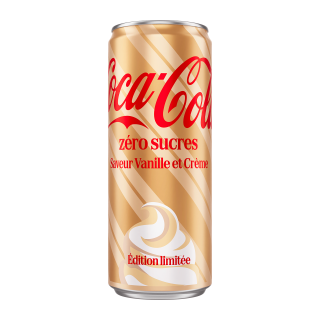 COCA COLA ZERO VANILLE ET CREME CAN 33 cl  / 24