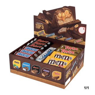 KIT BARRES CHOCOLATEES BOITE TOP 5 X53