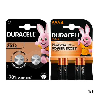 KIT PILES DURACELL AAA & 2032 7 CARTONS