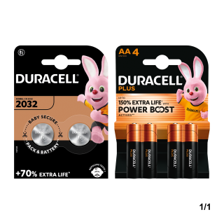 KIT PILES DURACELL AA & 2032 4 CARTONS