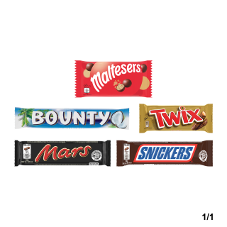 KIT MARS BARRES CHOCOLATEES 5 BOITES 