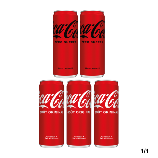 KIT COCA COLA CANS 33CL 5 FARDEAUX