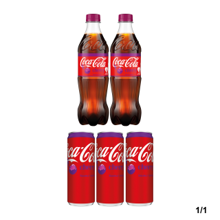 KIT COCA COLA CHERRY CANS + PET 5 FARDEAUX