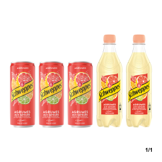 KIT SCHWEPPES AGRUM CANS + PET 5 FARDEAUX
