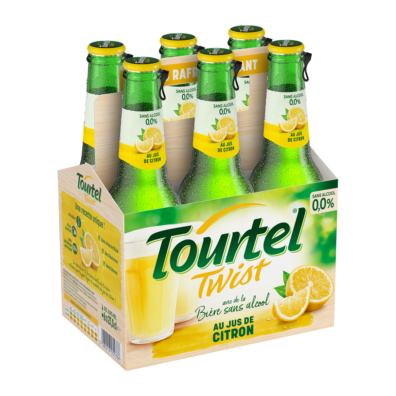 BIERE SANS ALCOOL TOURTEL TWIST CITRON BOUTEILLE VERRE PERDU 27,5