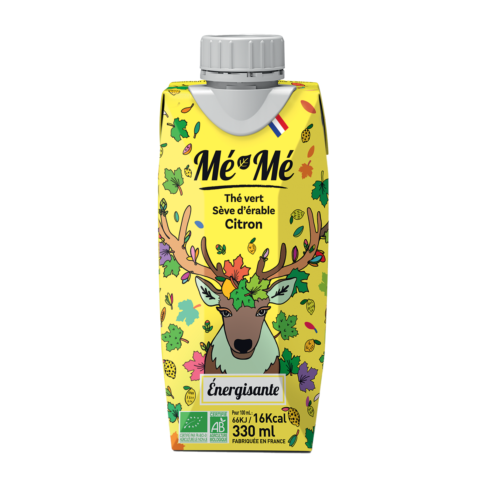 MÉ-MÉ ENERGISANTE - THÉ VERT SÈVE D'ÉRABLE CITRON - BIO - BRICK 33